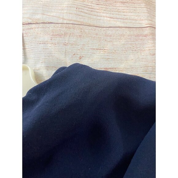 Balenciaga Women's Navy Blue 100% Silk Blouse - 34 (US 4) (Has Flaw) - Picture 8 of 15